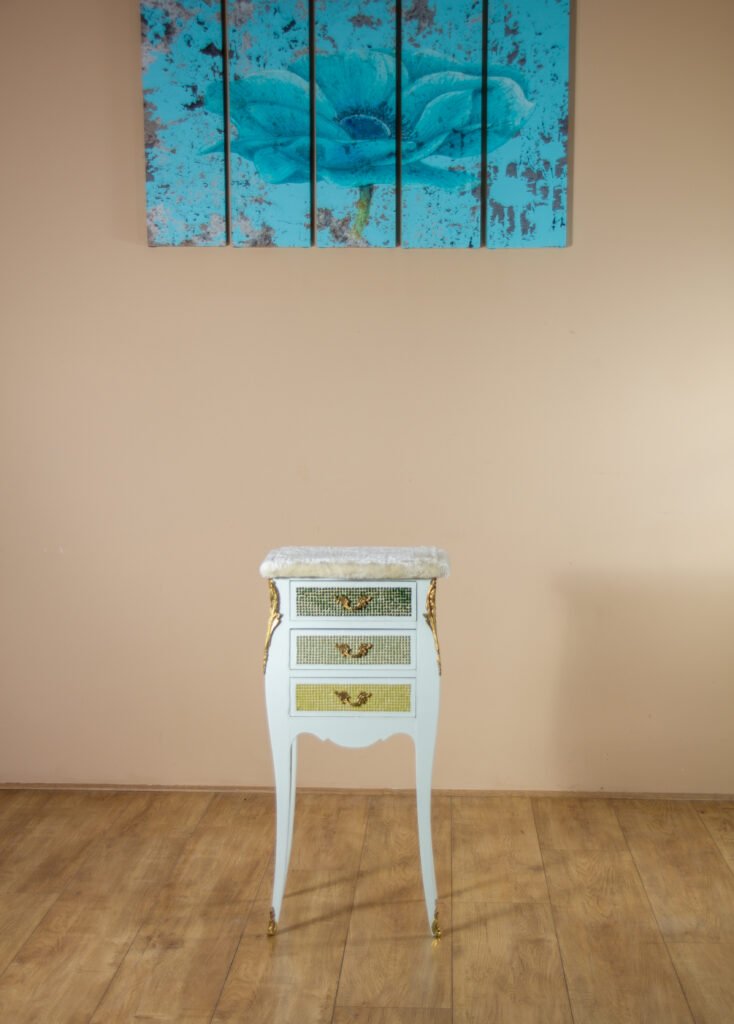 commode mosaïque minimaliste harmonie mobilier art luneik