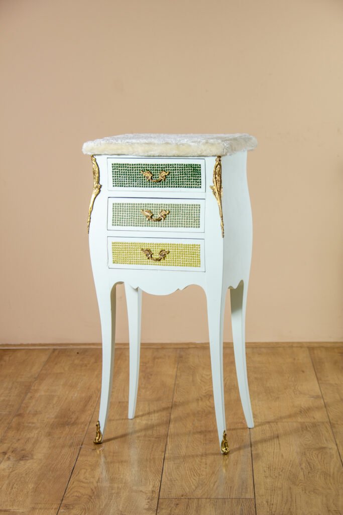 commode mosaïque minimaliste harmonie mobilier art luneik