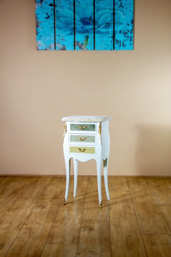 commode mosaïque minimaliste harmonie mobilier art luneik